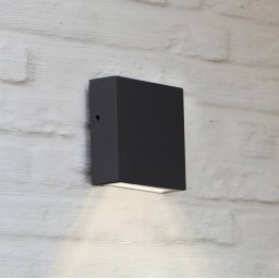 LUTEC Gemini XF LED outdoor wall lamp, aluminium, grey