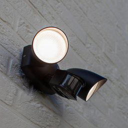 LUTEC Shrimp LED outdoor spotlight, aluminium sensor