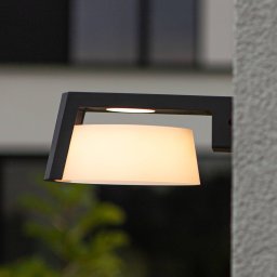 LUTEC LED outdoor wall light Moon, anthracite, CCT, IP44