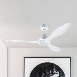 FARO BARCELONA Polaris L LED ceiling fan, 3 blades, white