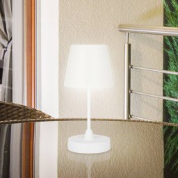 Briloner Campi LED table lamp, rechargeable battery, dimmable, white