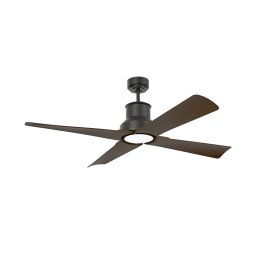 FARO BARCELONA Winche M ceiling fan LED light IP44 black