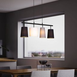 Briloner Shades pendant light with four textile shades