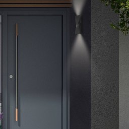 Telefunken Brügge LED outdoor wall light up/down black 4,000K