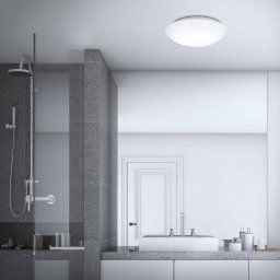 Briloner LED sensor ceiling light Elipso IP44 4,000K Ø38cm
