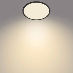 Philips SuperSlim LED IP44 2,700K Ø 29.5cm black