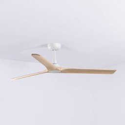 FARO BARCELONA Heywood M ceiling fan, DC white/light wood