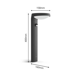 Philips Tyla LED pillar light, motion sensor