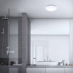 Briloner LED sensor ceiling light Elipso IP44 4,000K Ø28cm