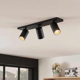 Arcchio spotlight Brinja, set of 2, black, angular, 3-bulb