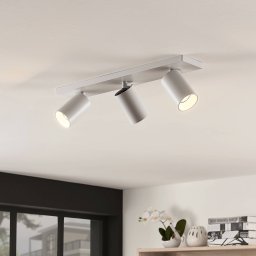 Arcchio spotlight Brinja, set of 2, white, angular, 3-bulb, GU10