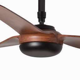 FARO BARCELONA Punt M ceiling fan, DC, black/dark wood