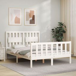 vidaXL Bed Frame without Mattress White 140x200 cm Solid Wood Pine