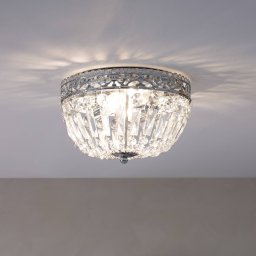 Markslöjd Etienne ceiling lamp glass crystals Ø 25 cm chrome