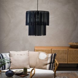 Markslöjd Viento pendant light, matt black, Ø 43 cm, metal