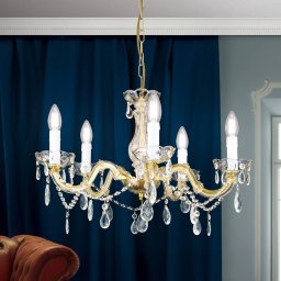 ORION Marie Claire crystal glass chandelier with 5-bulb