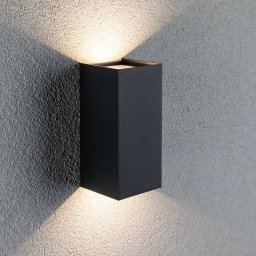 Paulmann LED outdoor wall lamp Flame, 22 cm, anthracite, up/down