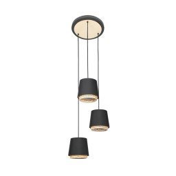 Lindby Ananya pendant light, rondel, 3-bulb