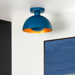Lucide Siemon ceiling light made of steel, Ø 25 cm, blue