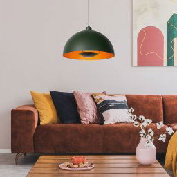Lucide Siemon pendant light made of steel, Ø 40 cm, green