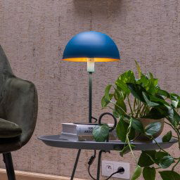 Lucide Siemon table lamp made of steel, Ø 25 cm, blue