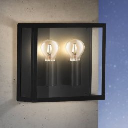 EGLO Alamonte 1 outdoor wall lamp 2-bulb up/up square