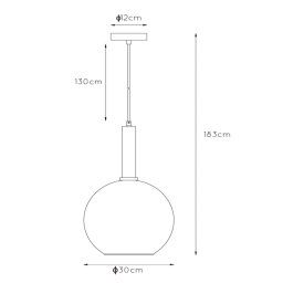 Lucide Marius pendant light, black, 1-bulb