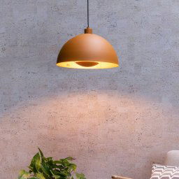 Lucide Siemon pendant light steel Ø 40 cm ochre yellow