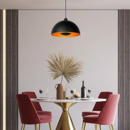 Lucide Siemon pendant light made of steel Ø 40 cm black