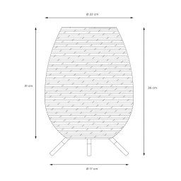 Lucide LED outdoor table lamp Colin, battery, 36 cm, natural
