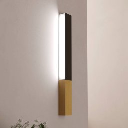 EGLO Tudons LED wall light with wooden detail