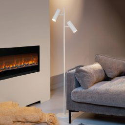 Lucide Clubs floor lamp, adjustable, white, metal, 140 cm, GU10