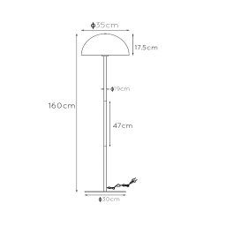 Lucide Siemon floor lamp made of steel, Ø 35 cm, blue