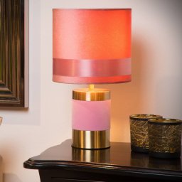 Lucide Extravaganza Frizzle table lamp, pink/gold