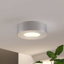 Prios LED ceiling light Edwina, silver, 12 cm, set of 3