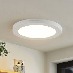 Prios LED ceiling lamp Aureka, set of 3, sensor, Ø 23 cm, white