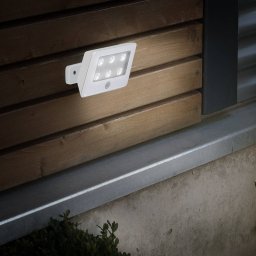 Briloner Kollig LED outdoor spotlight, sensor, IP54, white