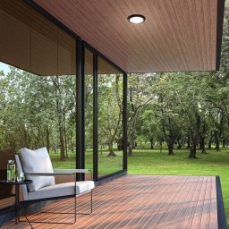 Briloner Helsinki LED outdoor wall lamp, sensor IP44, black