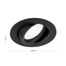 ORION Choice recessed spot, aluminium pivotable black