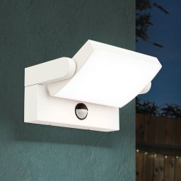 ORION Ginger LED outdoor wall light sensor, white, IP54