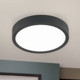 ORION LED ceiling light Bully in black, 3,000 K, Ø14cm