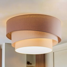 Euluna Trio Max blanket, Ø60cm, cappuccino/ecru/grey