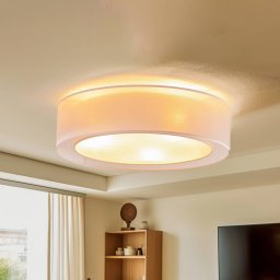 Euluna Tibu ceiling lamp, textile, Ø50cm, cappuccino