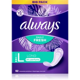 Always Daily Fresh Long panty liners fragrance-free 52 pc
