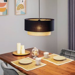 Duolla Boho pendant light Ø 45 cm 1 light black/jute