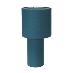PR Home table lamp Leah, petrol, height 46 cm, textile