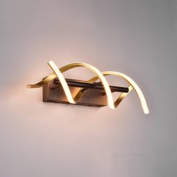 Trio Lighting Sequence LED wall light, dimmable, CCT, brass