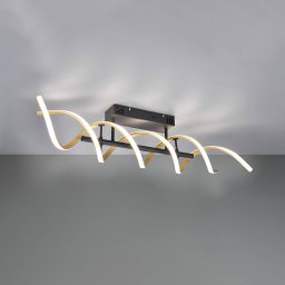 Trio Lighting Sequence LED ceiling light, dimmable, CCT, brass