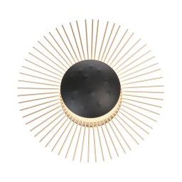 FISCHER & HONSEL Varras indirect LED wall light Ø30cm black/gold