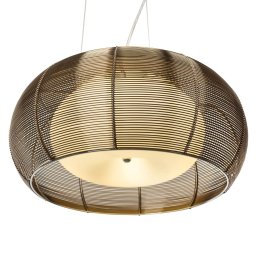 Brilliant Large pendant lamp Relax bronze chrome